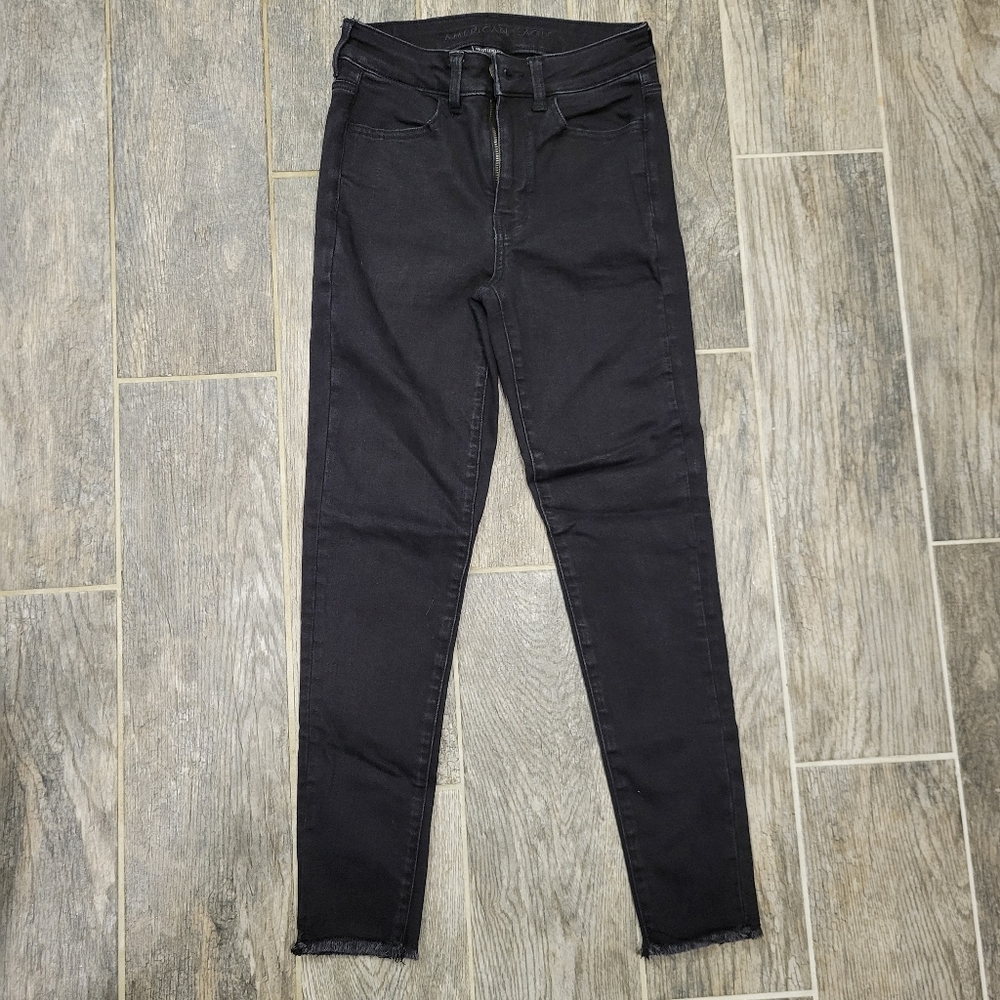 AMERICAN EAGLE Stretch Jeans Jeggings Size 2 Regular Black